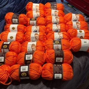 SUMMER DISCOUNT- 26 skeins Syracuse Orange yarn